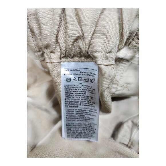 Banana Republic Arcata Tencel Linen Easy Trouser Womens Medium M Tan Pants C01X - Picture 6 of 6